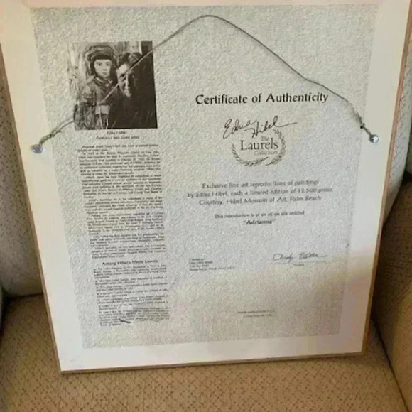 edna hibel coa prints reproduction  frame pair of 2 - Picture 4 of 12